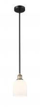 Innovations Lighting 616-1S-BAB-G558-6GWH - Bella - 1 Light - 6 inch - Black Antique Brass - Stem hung - Mini Pendant