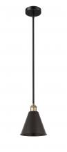 Innovations Lighting 616-1S-BAB-MBC-8-BK - Berkshire - 1 Light - 8 inch - Black Antique Brass - Stem hung - Mini Pendant