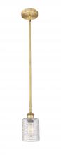 Innovations Lighting 616-1S-BB-G112C-5CL - Cobbleskill - 1 Light - 5 inch - Brushed Brass - Stem hung - Mini Pendant