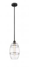 Innovations Lighting 616-1S-BK-G557-8CL - Vaz - 1 Light - 8 inch - Matte Black - Stem hung - Mini Pendant