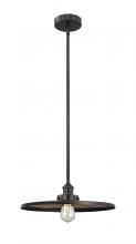 Innovations Lighting 616-1S-BK-MFR-BK-16 - Appalachian - 1 Light - 16 inch - Matte Black - Stem hung - Mini Pendant