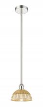 Innovations Lighting 616-1S-PN-NBD2-75-NAT - Bristol Natural II - 1 Light - 8 inch - Polished Nickel - Stem hung - Mini Pendant