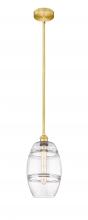 Innovations Lighting 616-1S-SG-G557-8CL - Vaz - 1 Light - 8 inch - Satin Gold - Stem hung - Mini Pendant