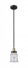 Innovations Lighting 616-1SH-BAB-G182 - Canton - 1 Light - 6 inch - Black Antique Brass - Stem hung - Mini Pendant