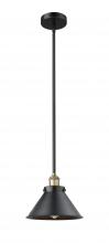 Innovations Lighting 616-1SH-BAB-M10-BK - Briarcliff - 1 Light - 10 inch - Black Antique Brass - Stem hung - Mini Pendant