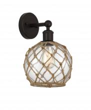 Innovations Lighting 616-1W-OB-G122-8RB - Farmhouse Rope - 1 Light - 8 inch - Oil Rubbed Bronze - Sconce