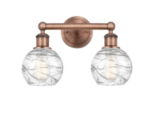 Innovations Lighting 616-2W-AC-G1213-6CL - Athens Deco Swirl - 2 Light - 15 inch - Antique Copper - Bath Vanity Light