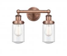 Innovations Lighting 616-2W-AC-G314 - Dover - 2 Light - 14 inch - Antique Copper - Bath Vanity Light