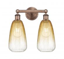Innovations Lighting 616-2W-AC-G480-6AM - Brookhaven Almond - 2 Light - 15 inch - Antique Copper - Bath Vanity Light
