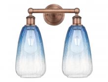 Innovations Lighting 616-2W-AC-G480-6SB - Brookhaven Almond - 2 Light - 15 inch - Antique Copper - Bath Vanity Light