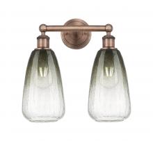 Innovations Lighting 616-2W-AC-G480-6SL - Brookhaven Almond - 2 Light - 15 inch - Antique Copper - Bath Vanity Light