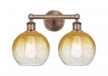 Innovations Lighting 616-2W-AC-G483-8AM - Brookhaven Globe - 2 Light - 17 inch - Antique Copper - Bath Vanity Light