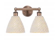 Innovations Lighting 616-2W-AC-NBD-75-NAT - Bristol Natural - 2 Light - 17 inch - Antique Copper - Bath Vanity Light