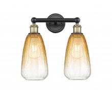 Innovations Lighting 616-2W-BAB-G480-6AM - Brookhaven Almond - 2 Light - 15 inch - Black Antique Brass - Bath Vanity Light