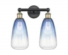 Innovations Lighting 616-2W-BAB-G480-6SB - Brookhaven Almond - 2 Light - 15 inch - Black Antique Brass - Bath Vanity Light