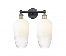 Innovations Lighting 616-2W-BAB-G484-7OP - Brookhaven Flute - 2 Light - 16 inch - Black Antique Brass - Bath Vanity Light