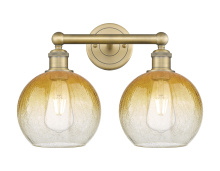 Innovations Lighting 616-2W-BB-G483-8AM - Brookhaven Globe - 2 Light - 17 inch - Brushed Brass - Bath Vanity Light