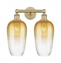 Innovations Lighting 616-2W-BB-G484-7AM - Brookhaven Flute - 2 Light - 16 inch - Brushed Brass - Bath Vanity Light