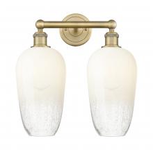 Innovations Lighting 616-2W-BB-G484-7OP - Brookhaven Flute - 2 Light - 16 inch - Brushed Brass - Bath Vanity Light