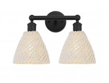 Innovations Lighting 616-2W-BK-NBD-75-NAT - Bristol Natural - 2 Light - 17 inch - Matte Black - Bath Vanity Light