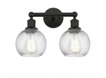 Innovations Lighting 616-2W-OB-G1214-6 - Athens Twisted Swirl 2 Light 15 inch Bath Vanity Light