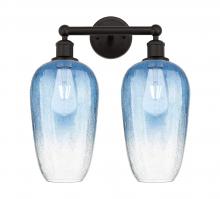 Innovations Lighting 616-2W-OB-G484-7SB - Brookhaven Flute - 2 Light - 16 inch - Oil Rubbed Bronze - Bath Vanity Light