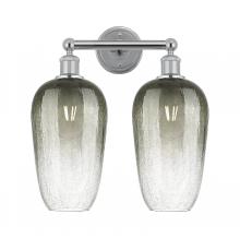 Innovations Lighting 616-2W-PC-G484-7SL - Brookhaven Flute - 2 Light - 16 inch - Polished Chrome - Bath Vanity Light