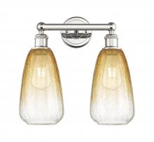 Innovations Lighting 616-2W-PN-G480-6AM - Brookhaven Almond - 2 Light - 15 inch - Polished Nickel - Bath Vanity Light