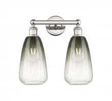 Innovations Lighting 616-2W-PN-G480-6SL - Brookhaven Almond - 2 Light - 15 inch - Polished Nickel - Bath Vanity Light