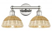 Innovations Lighting 616-2W-PN-NBD2-75-NAT - Bristol Natural II - 2 Light - 17 inch - Polished Nickel - Bath Vanity Light