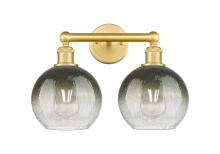Innovations Lighting 616-2W-SG-G483-8SL - Brookhaven Globe - 2 Light - 17 inch - Satin Gold - Bath Vanity Light