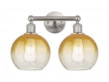 Innovations Lighting 616-2W-SN-G483-8AM - Brookhaven Globe - 2 Light - 17 inch - Brushed Satin Nickel - Bath Vanity Light