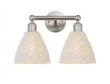 Innovations Lighting 616-2W-SN-NBD-75-NAT - Bristol Natural - 2 Light - 17 inch - Brushed Satin Nickel - Bath Vanity Light