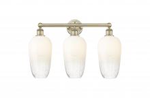 Innovations Lighting 616-3W-AB-G484-7OP - Brookhaven Flute - 3 Light - 25 inch - Antique Brass - Bath Vanity Light