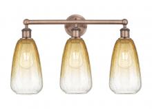 Innovations Lighting 616-3W-AC-G480-6AM - Brookhaven Almond - 3 Light - 24 inch - Antique Copper - Bath Vanity Light