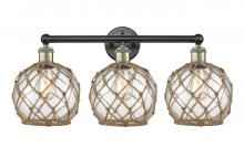 Innovations Lighting 616-3W-BAB-G122-8RB - Farmhouse Rope - 3 Light - 26 inch - Black Antique Brass - Bath Vanity Light