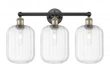 Innovations Lighting 616-3W-BAB-G460-7CL - Preston Cylinder - 3 Light - 25 inch - Black Antique Brass - Bath Vanity Light