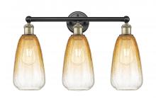 Innovations Lighting 616-3W-BAB-G480-6AM - Brookhaven Almond - 3 Light - 24 inch - Black Antique Brass - Bath Vanity Light