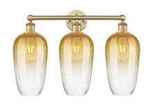 Innovations Lighting 616-3W-BB-G484-7AM - Brookhaven Flute - 3 Light - 25 inch - Brushed Brass - Bath Vanity Light