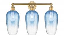 Innovations Lighting 616-3W-BB-G484-7SB - Brookhaven Flute - 3 Light - 25 inch - Brushed Brass - Bath Vanity Light