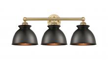Innovations Lighting 616-3W-BB-M14-BK - Adirondack - 3 Light - 26 inch - Brushed Brass - Bath Vanity Light