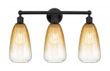 Innovations Lighting 616-3W-BK-G480-6AM - Brookhaven Almond - 3 Light - 24 inch - Matte Black - Bath Vanity Light
