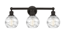 Innovations Lighting 616-3W-OB-G1213-6CL - Athens Deco Swirl - 3 Light - 24 inch - Oil Rubbed Bronze - Bath Vanity Light