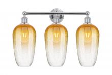 Innovations Lighting 616-3W-PC-G484-7AM - Brookhaven Flute - 3 Light - 25 inch - Polished Chrome - Bath Vanity Light