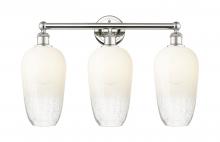 Innovations Lighting 616-3W-PN-G484-7OP - Brookhaven Flute - 3 Light - 25 inch - Polished Nickel - Bath Vanity Light