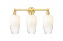 Innovations Lighting 616-3W-SG-G484-7OP - Brookhaven Flute - 3 Light - 25 inch - Satin Gold - Bath Vanity Light