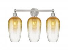 Innovations Lighting 616-3W-SN-G484-7AM - Brookhaven Flute - 3 Light - 25 inch - Brushed Satin Nickel - Bath Vanity Light