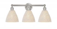 Innovations Lighting 616-3W-SN-NBD-75-NAT - Bristol Natural - 3 Light - 26 inch - Brushed Satin Nickel - Bath Vanity Light