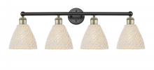 Innovations Lighting 616-4W-BAB-NBD-75-NAT - Bristol Natural - 4 Light - 35 inch - Black Antique Brass - Bath Vanity Light