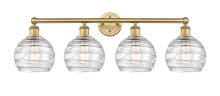 Innovations Lighting 616-4W-BB-G1213-8CL - Athens Deco Swirl - 4 Light - 35 inch - Brushed Brass - Bath Vanity Light